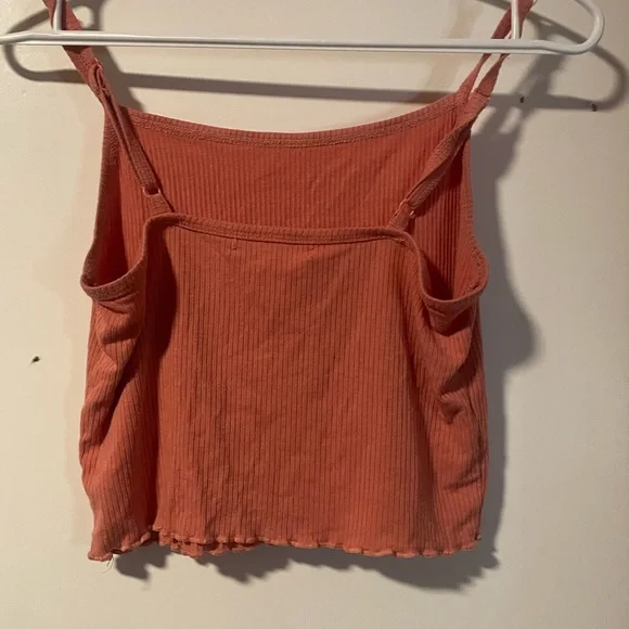 Women's Rust Ribbed Tank Top - Picture 2 of 2